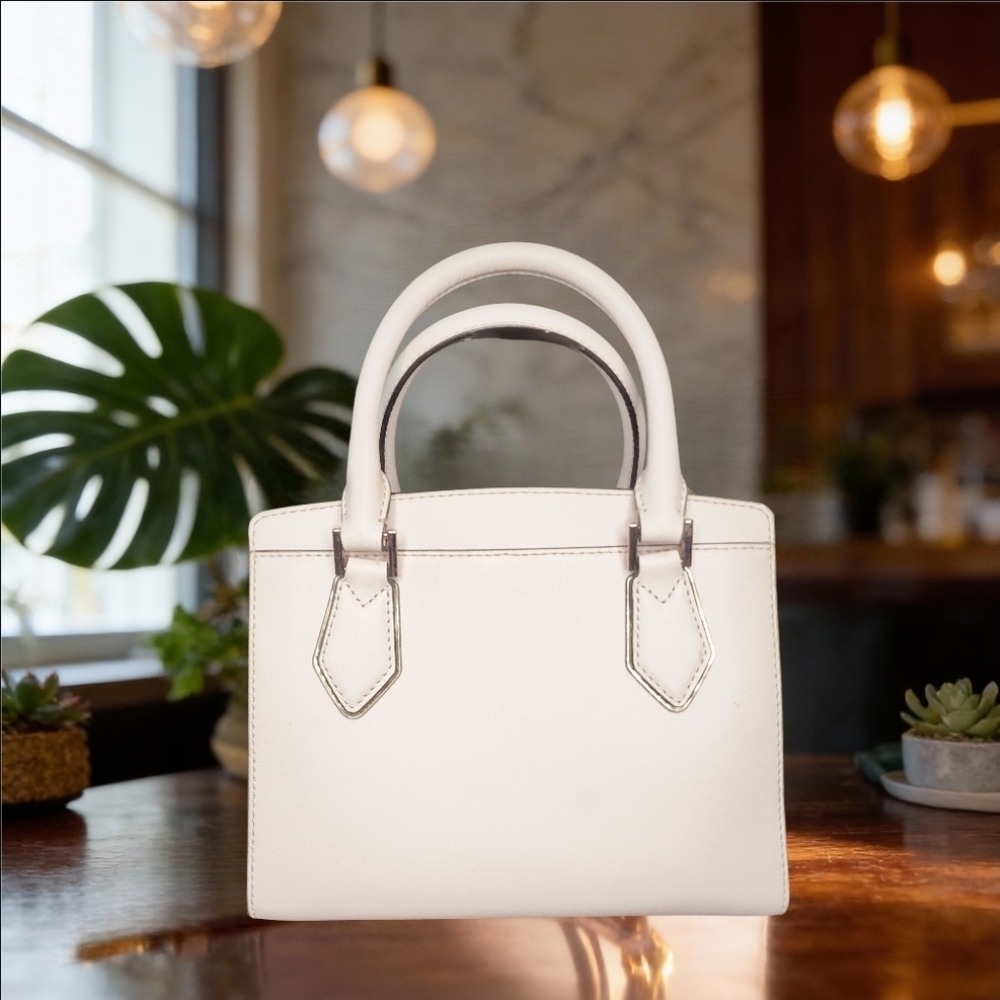 Michael Kors Mott Medium Top Handle Satchel In Powder Blush-Saffiano Leather - Picture 5 of 15